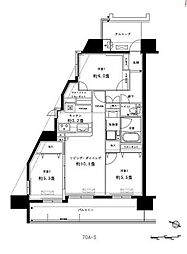 プロスペクト川崎 3LDKの間取図画像