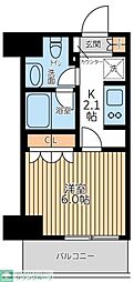 CityLuxTobe 1DKの間取図画像