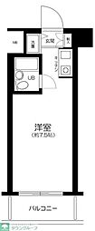 スカイノブレ川崎柳町 ワンルームの間取図画像