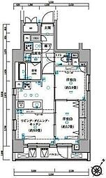 ゼクシア川崎 2LDKの間取図画像
