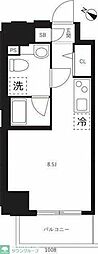 クラリッサ新川崎 ワンルームの間取図画像