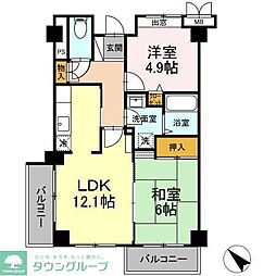 ウィステリア 2LDKの間取図画像