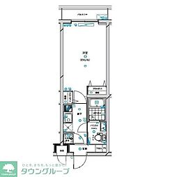 プレシャスガーデン鵜の木 1Kの間取図画像
