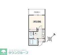 MELLAS黄金町 1Kの間取図画像