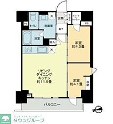 横浜市鶴見区鶴見中央4丁目マンション 2LDKの間取図画像