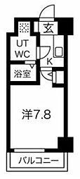 スパシエソリデ横浜鶴見 1Kの間取図画像