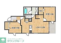 ParkFestResidence 2LDKの間取図画像
