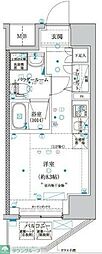スパシエオーブ横浜 ワンルームの間取図画像