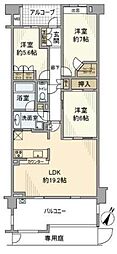 東急田園都市線 たまプラーザ駅 徒歩14分の賃貸マンション 1階3LDKの間取り