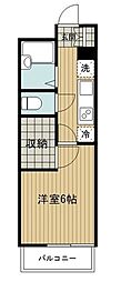東急田園都市線 宮前平駅 徒歩8分の賃貸マンション 4階1Kの間取り