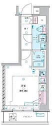 GENOVIA中野島 3階ワンルームの間取り