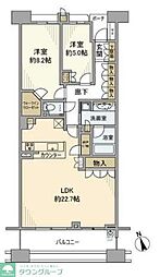 港北センターヒルズC棟 2LDKの間取図画像