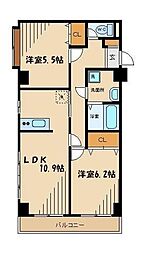 ガーデンヒルズヒラヤマ 2LDKの間取図画像