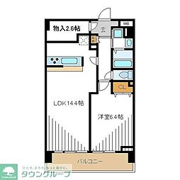 ラヴィッサン 1LDKの間取図画像