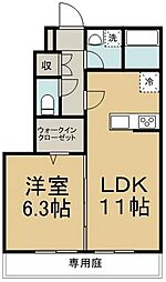 Gracious宮崎台 1LDKの間取図画像