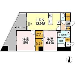 GRANDSOLEIL 2LDKの間取図画像