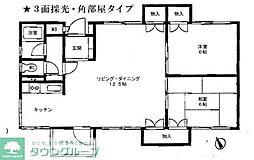 東急ドエル宮崎台ビレジ2ブロック 2LDKの間取図画像