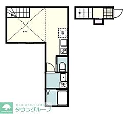 川崎市高津区溝口3丁目アパート ワンルームの間取図画像
