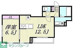 HILLMENT 1LDKの間取図画像