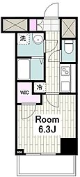 JR東海道本線 平塚駅 徒歩6分の賃貸マンション 2階1Kの間取り