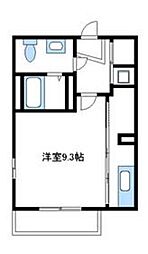 ラフティ湘南2 ワンルームの間取図画像