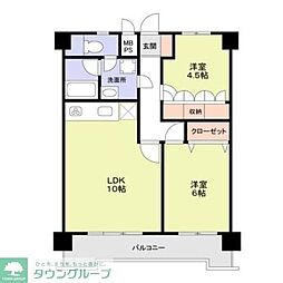 スミノ藤沢 2LDKの間取図画像