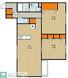 (仮称)国分南1丁目メゾン 2LDKの間取図画像