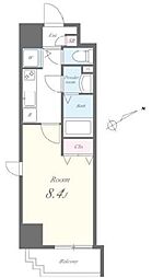 メルシー・ヴォクー 1Kの間取図画像