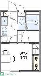 レオパレス美住ハイム 1Kの間取図画像