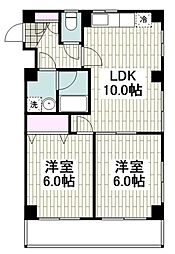 ヒルトップゲン 2LDKの間取図画像