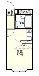 ベルピア鎌倉7 1Kの間取図画像