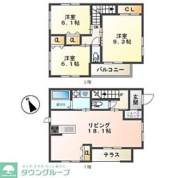 モンテウエスト1 3LDKの間取図画像