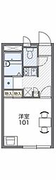 レオパレスソレイエ 1Kの間取図画像