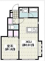 ジュリエッタ湘南 1LDKの間取図画像
