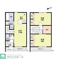 (仮称)藤沢市藤沢1丁目新築計画 2SLDKの間取図画像