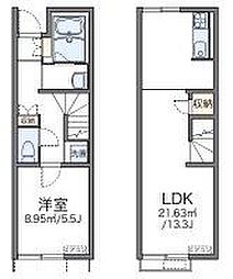 レオネクストエスペランサE 1LDKの間取図画像