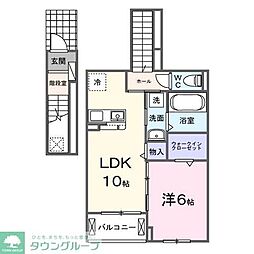 アヴィニア　グランツ 2階1LDKの間取り