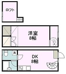 西武池袋線 小手指駅 徒歩10分の賃貸アパート 1階1DKの間取り