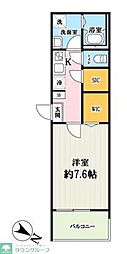JR川越線 南古谷駅 徒歩6分の賃貸アパート 1階1Kの間取り