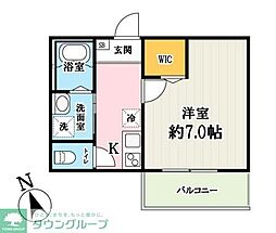 （仮称）キャメル所沢狭山ヶ丘3C 3階1Kの間取り