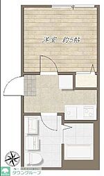 Lily＆A 2階1Kの間取り