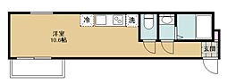 MELDIA小手指 ワンルームの間取図画像