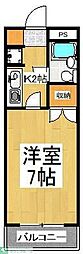 セザール清瀬中央公園 1Kの間取図画像