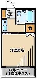 エイトストック 1Kの間取図画像