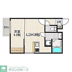 (仮称)川越市新宿町5丁目AP 1LDKの間取図画像
