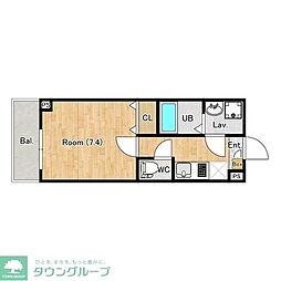 (仮称)ジーメゾン所沢向陽町 1Kの間取図画像