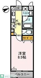 LA・FELICE 1Kの間取図画像