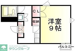 ベルアベニュー志木 1Kの間取図画像