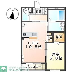 コイトハイツ 1LDKの間取図画像