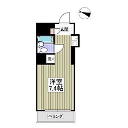 アーバンハイム寿 ワンルームの間取図画像